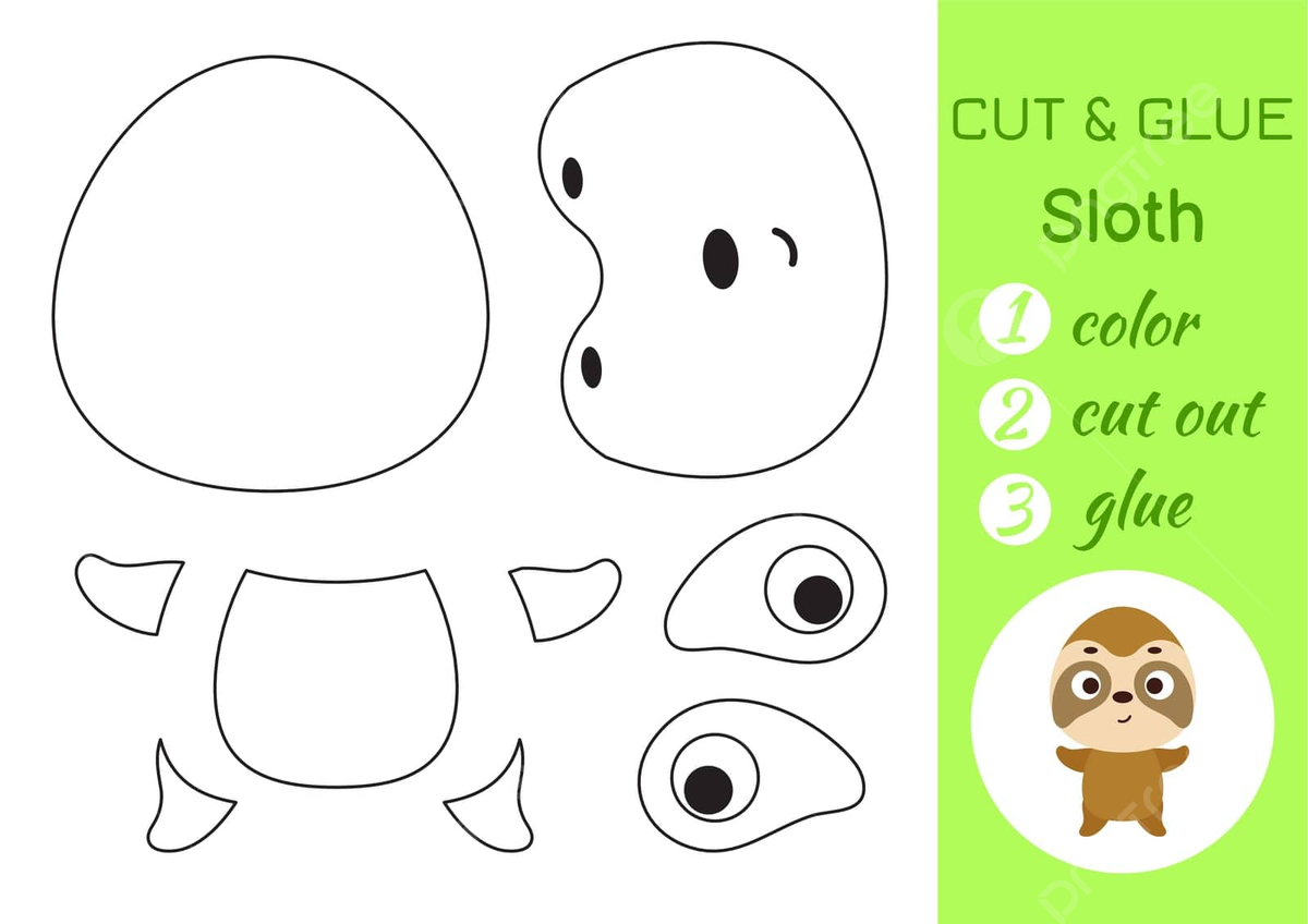 Sloth Paper Craft For Preschoolers Education Coloring Color Vector Cat Drawing School Drawing Ring Drawing Illustration Background And Wallpaper For Free Download Pngtree