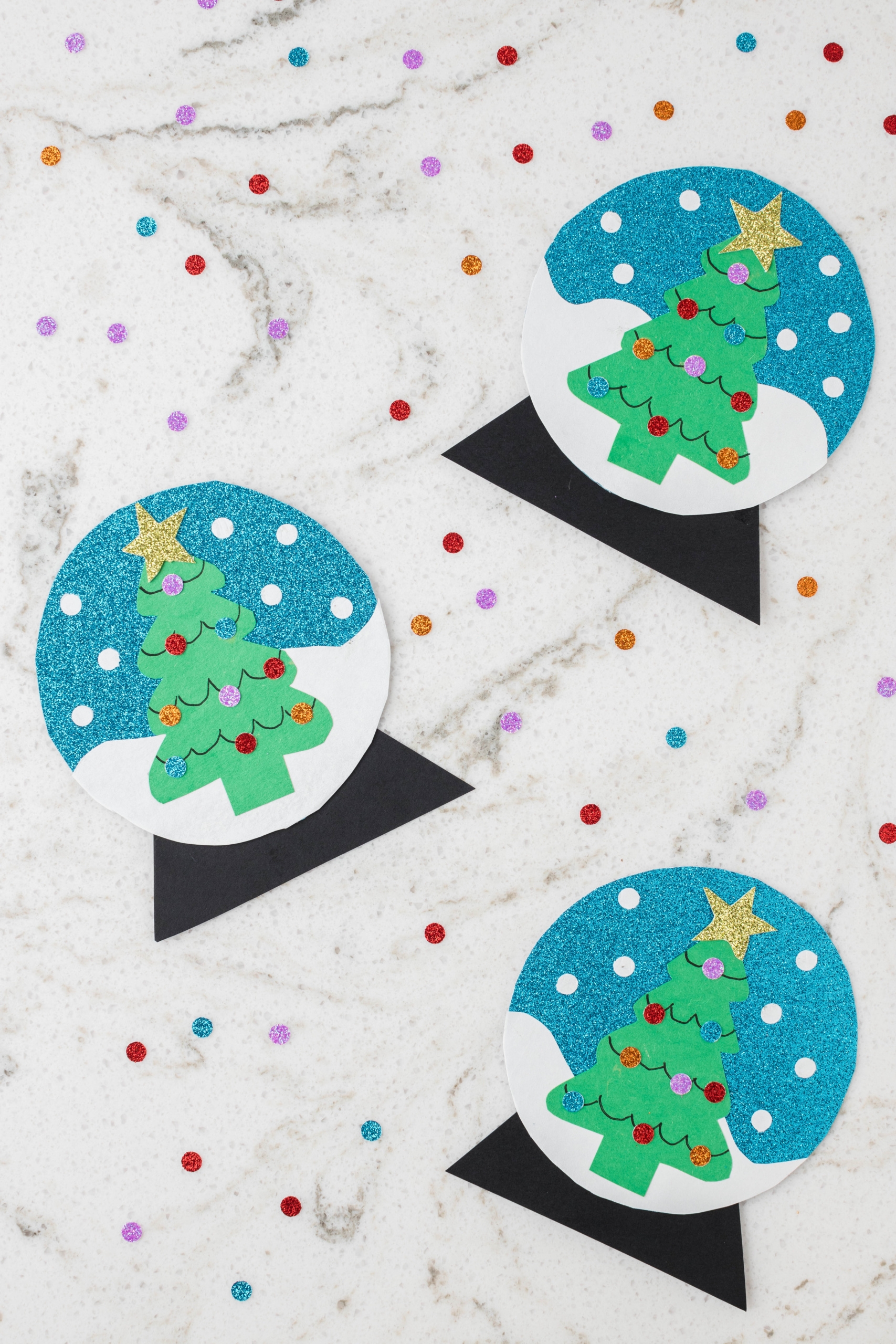 snow globe keepsake craft template printable