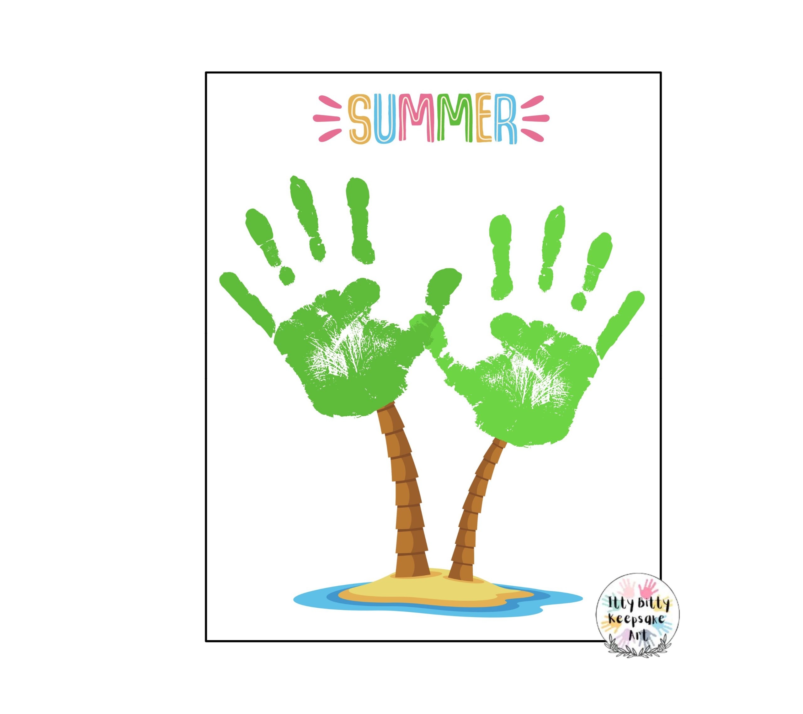 Summer Handprint Craft Printable Template Summer Crafts Made 