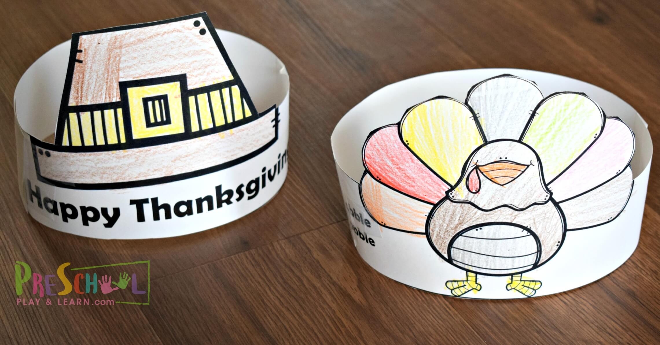 thanksgiving kids craft pilgrim hat template printable