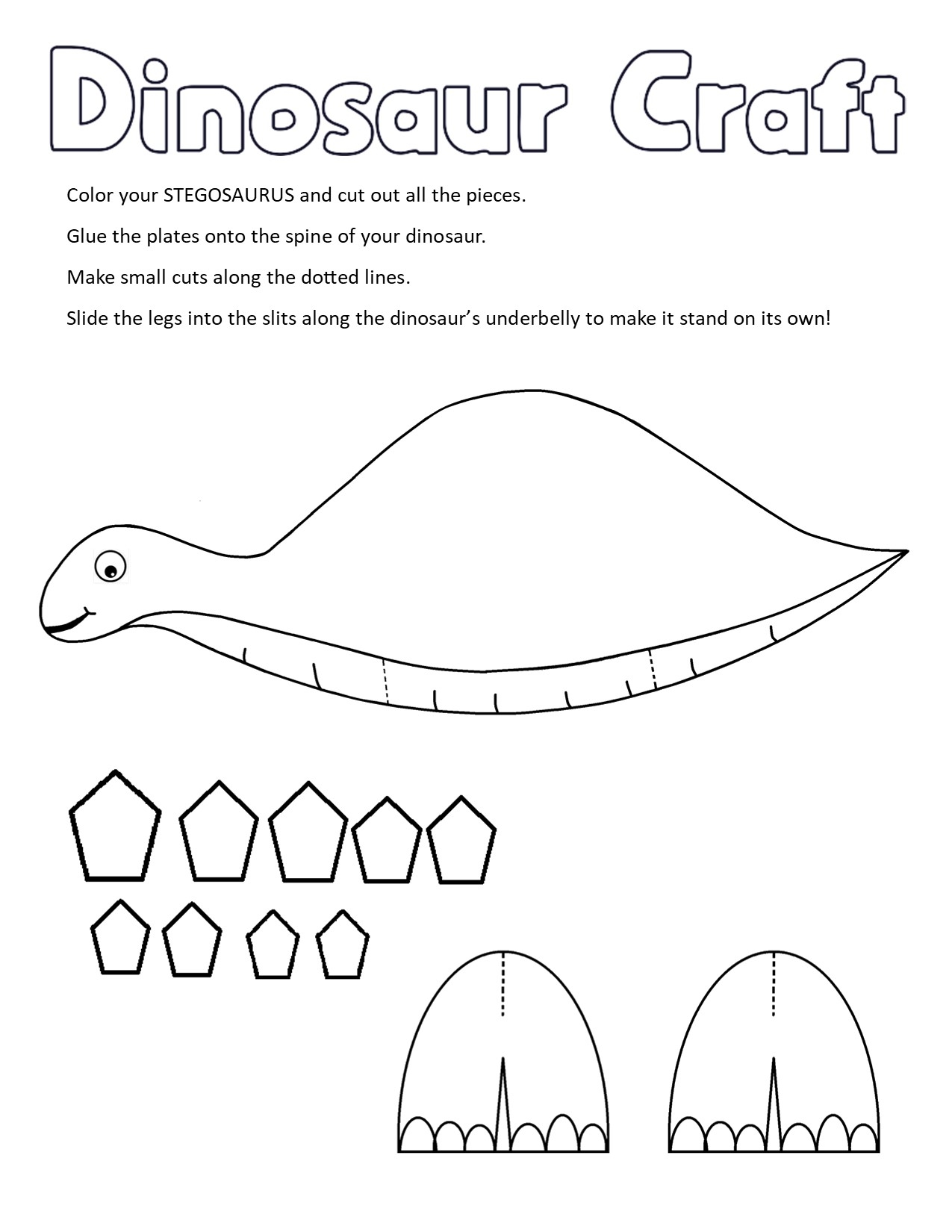 The Learning Curve Printable Dinosaur Craft