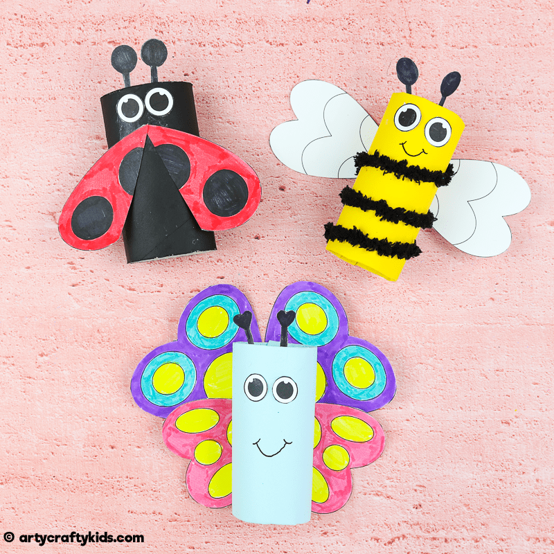 Toilet Paper Roll Bugs Easy Kids Craft Arty Crafty Kids