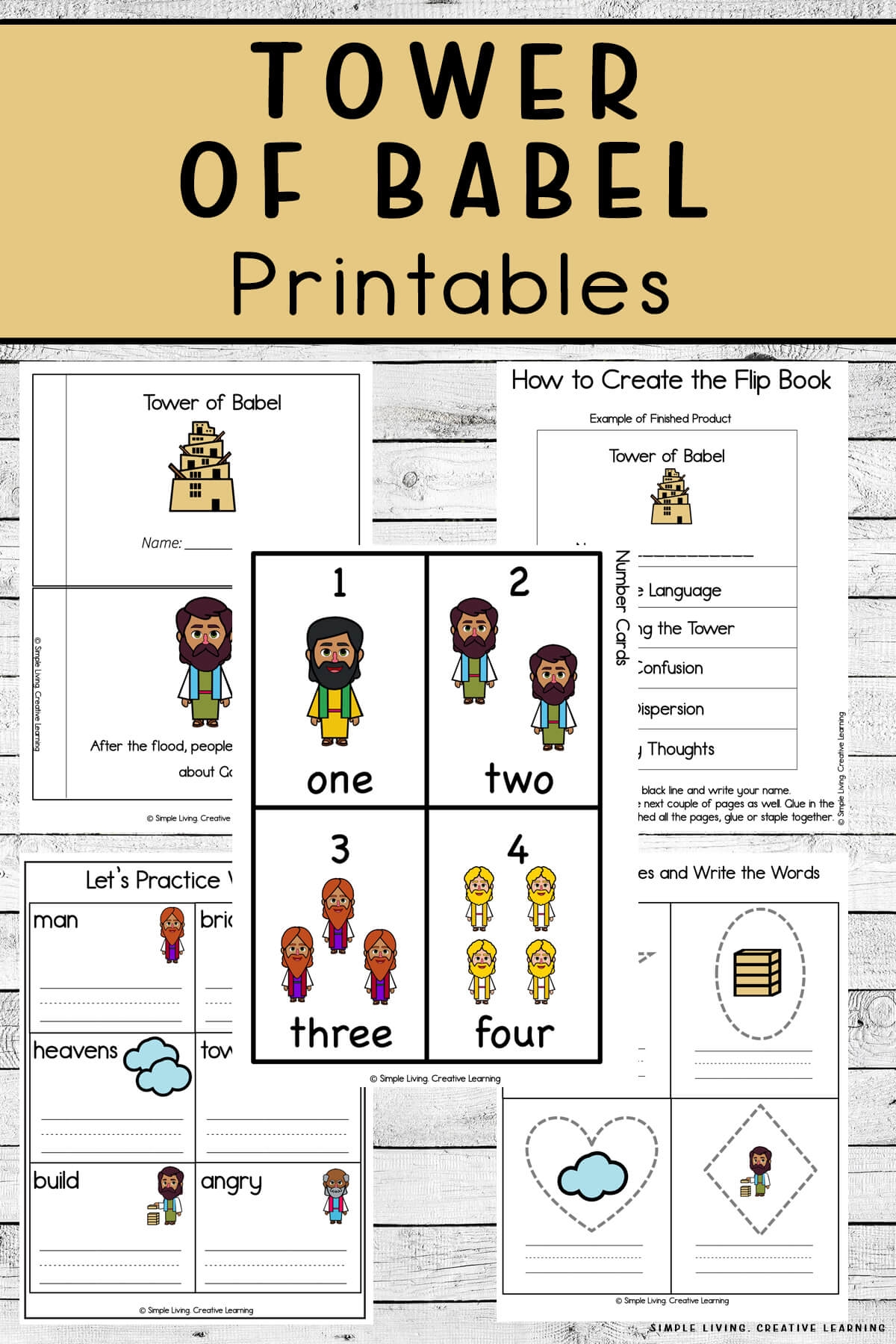 free printable tower of babel craft template