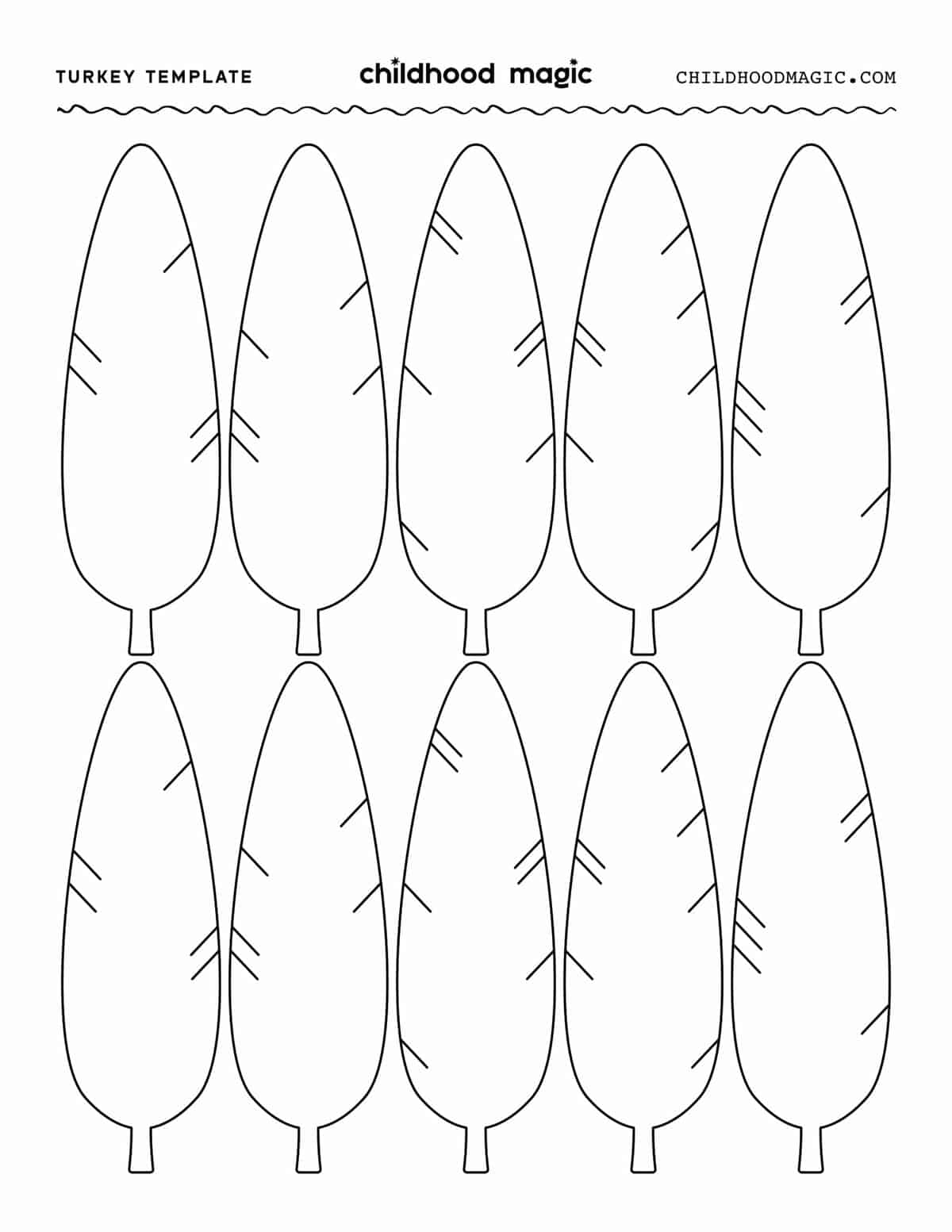 turkey crafts template printable free