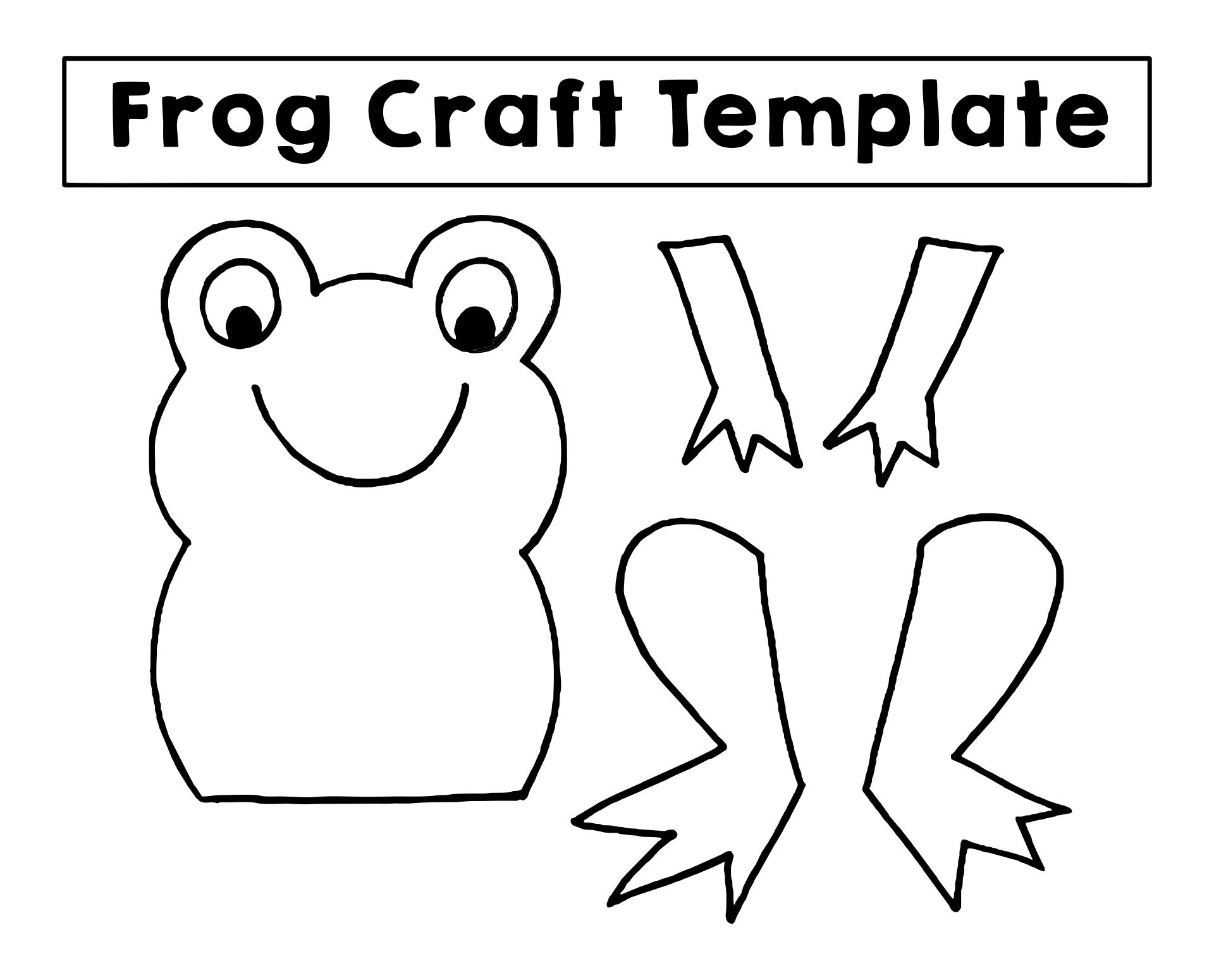 Unique Printable Letter F Frog Craft Template