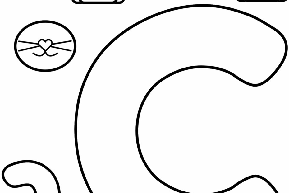 Uppercase Letter C Cat Craft