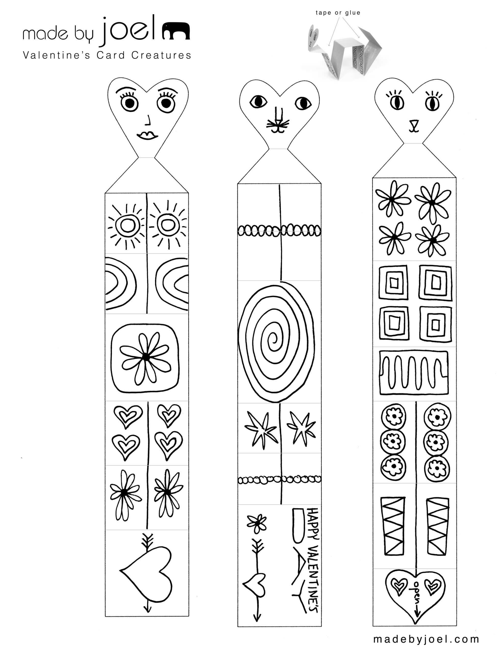 free valentine craft templates printable