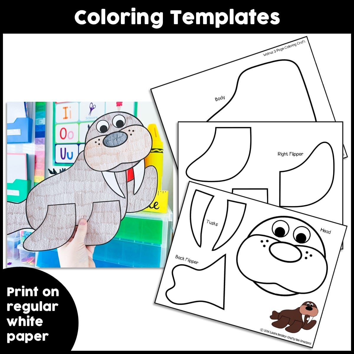 Walrus Craft Activity Crafty Bee Creations