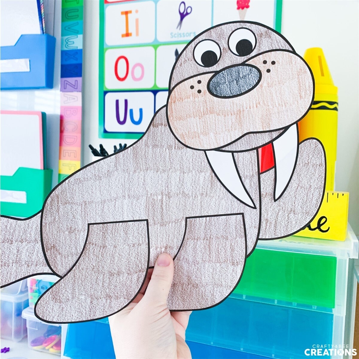 Walrus Craft Arctic Animal Crafts Winter Craft Walrus 