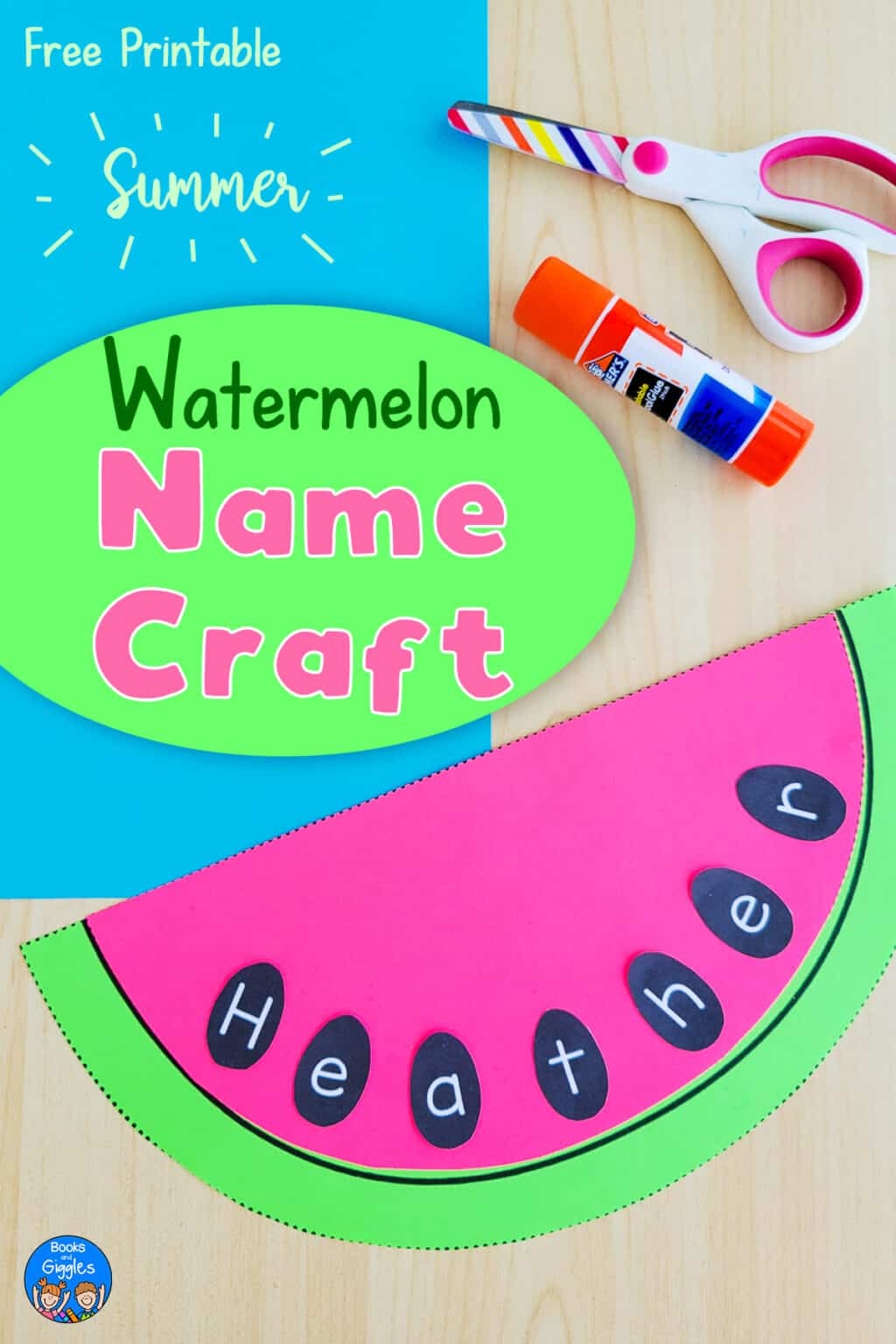 free printable watermelon craft template