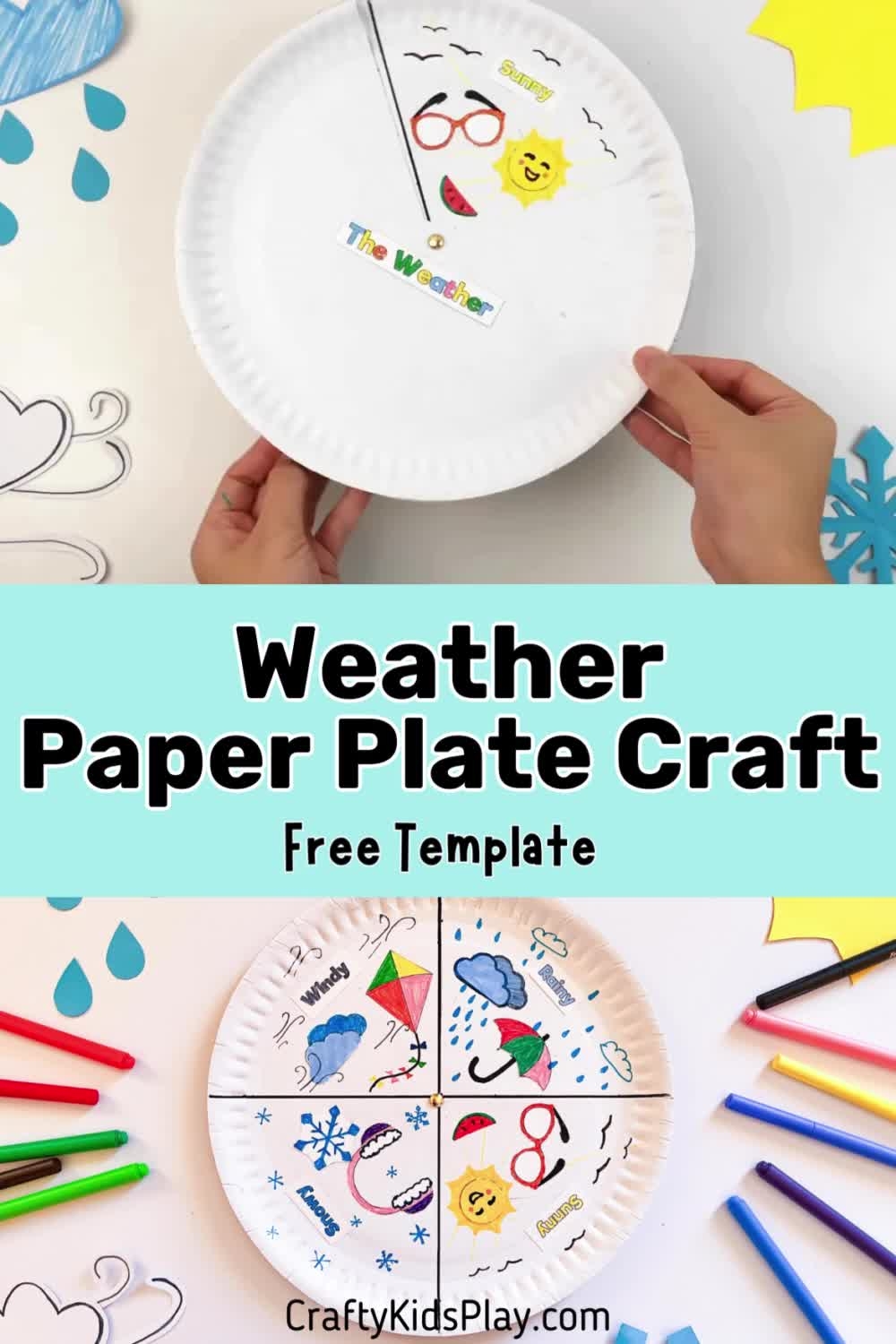 printable weather mobile craft template