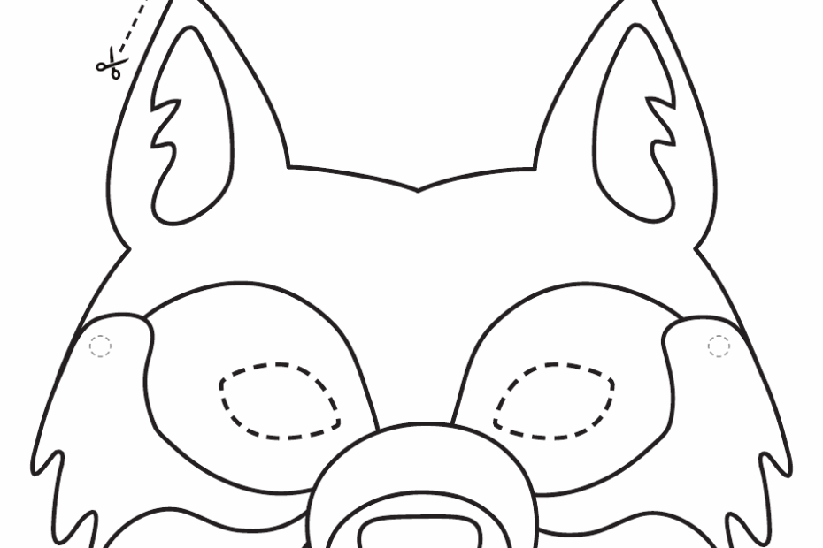 Wolf Mask Craft Template Download Printable PDF Templateroller