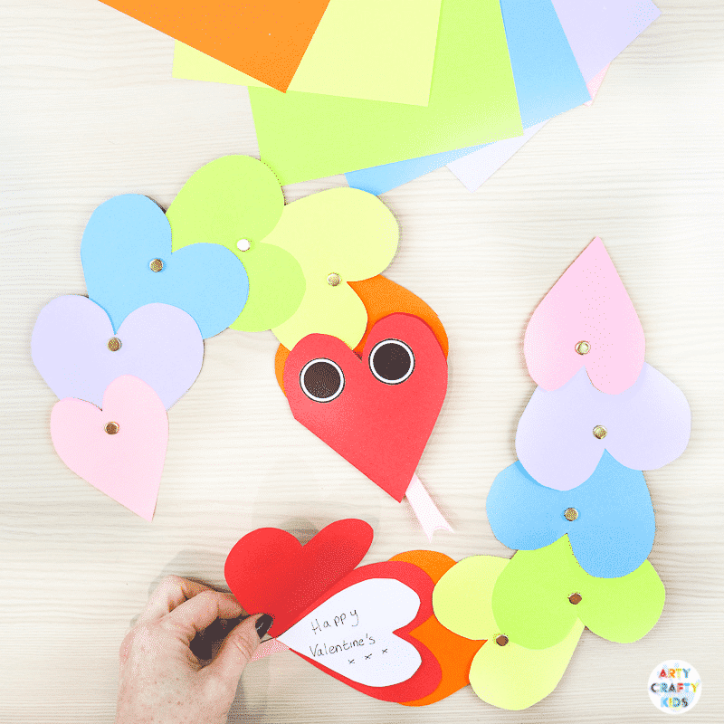 Wriggly Heart Snake Craft Arty Crafty Kids