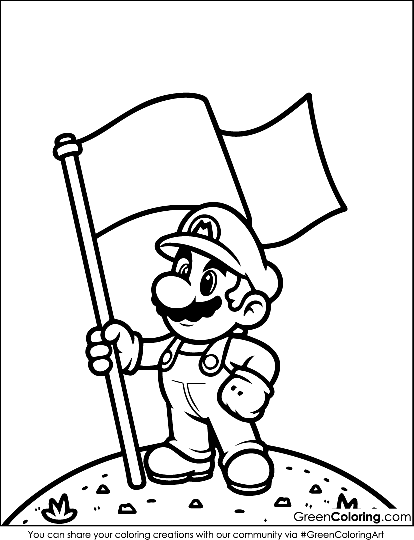 free printable super mario coloring pages