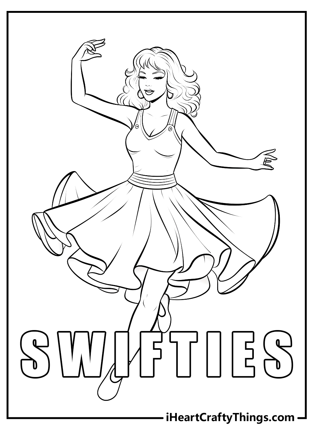 printable taylor swift coloring page