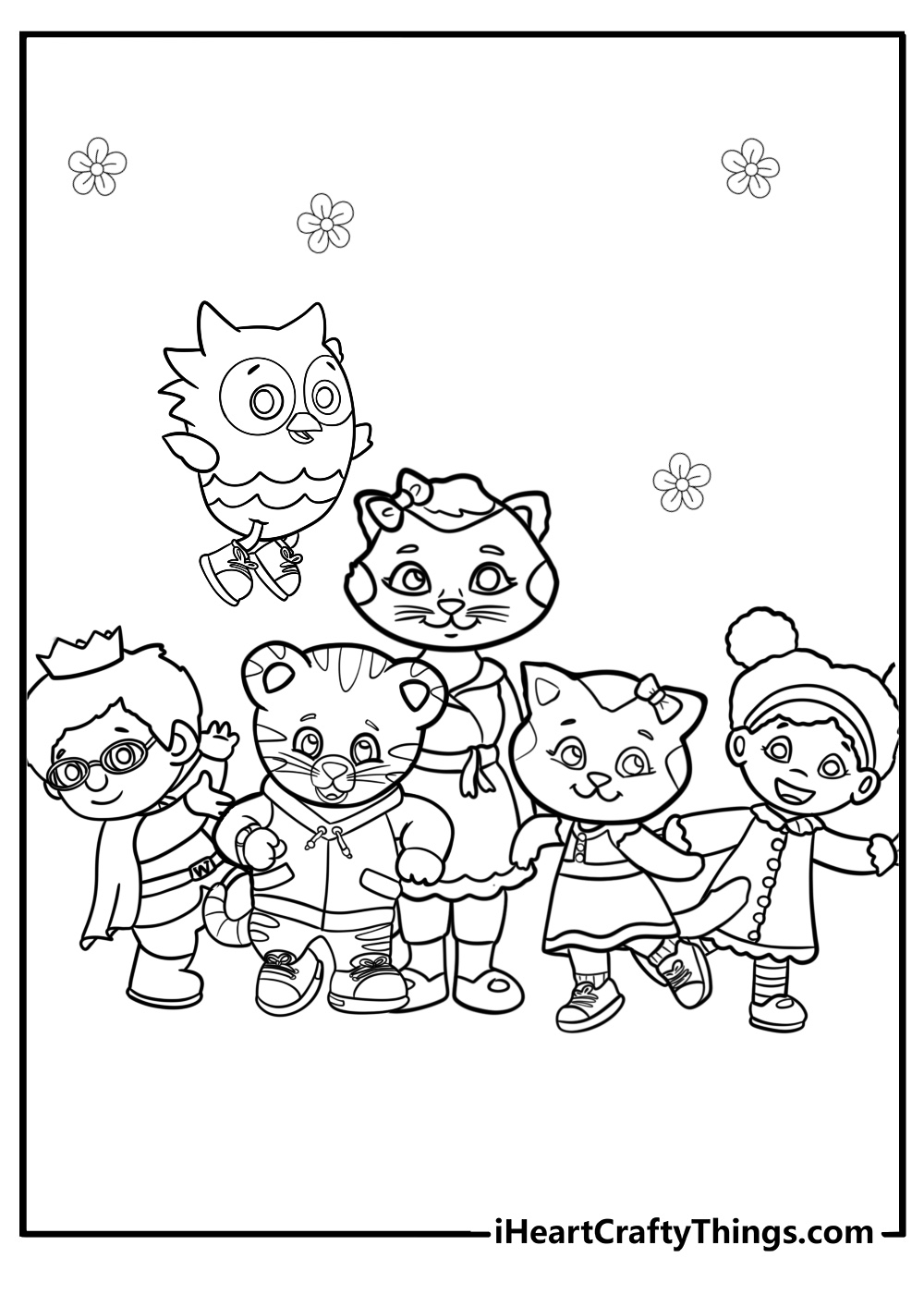 daniel tiger's neighborhood coloring pages