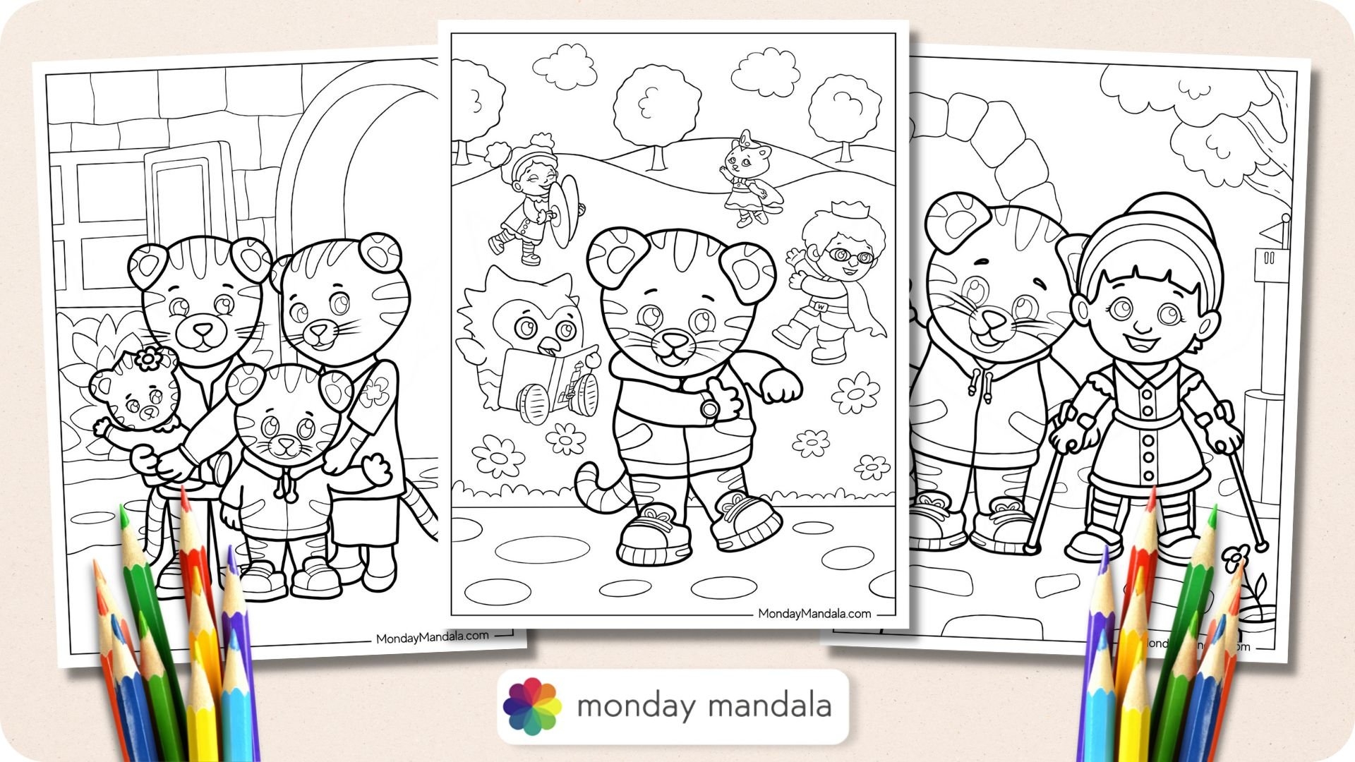 daniel tiger coloring sheet