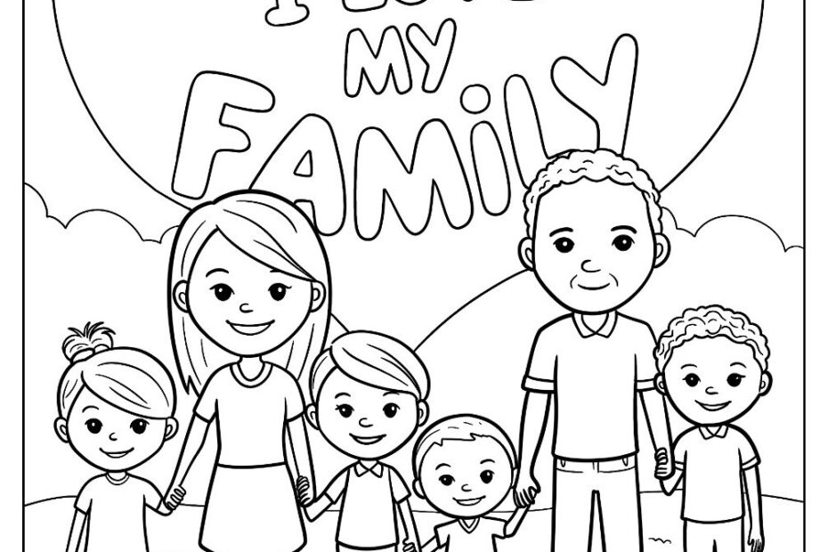 20 Family Coloring Pages Free PDF Printables