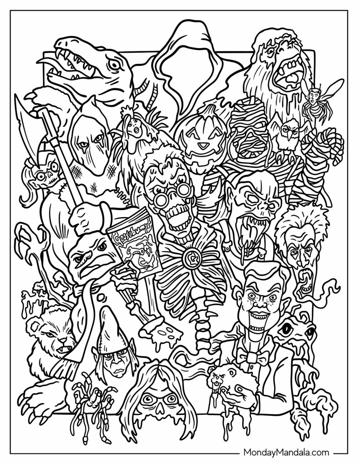 20 Goosebumps Coloring Pages Free PDF Printables 