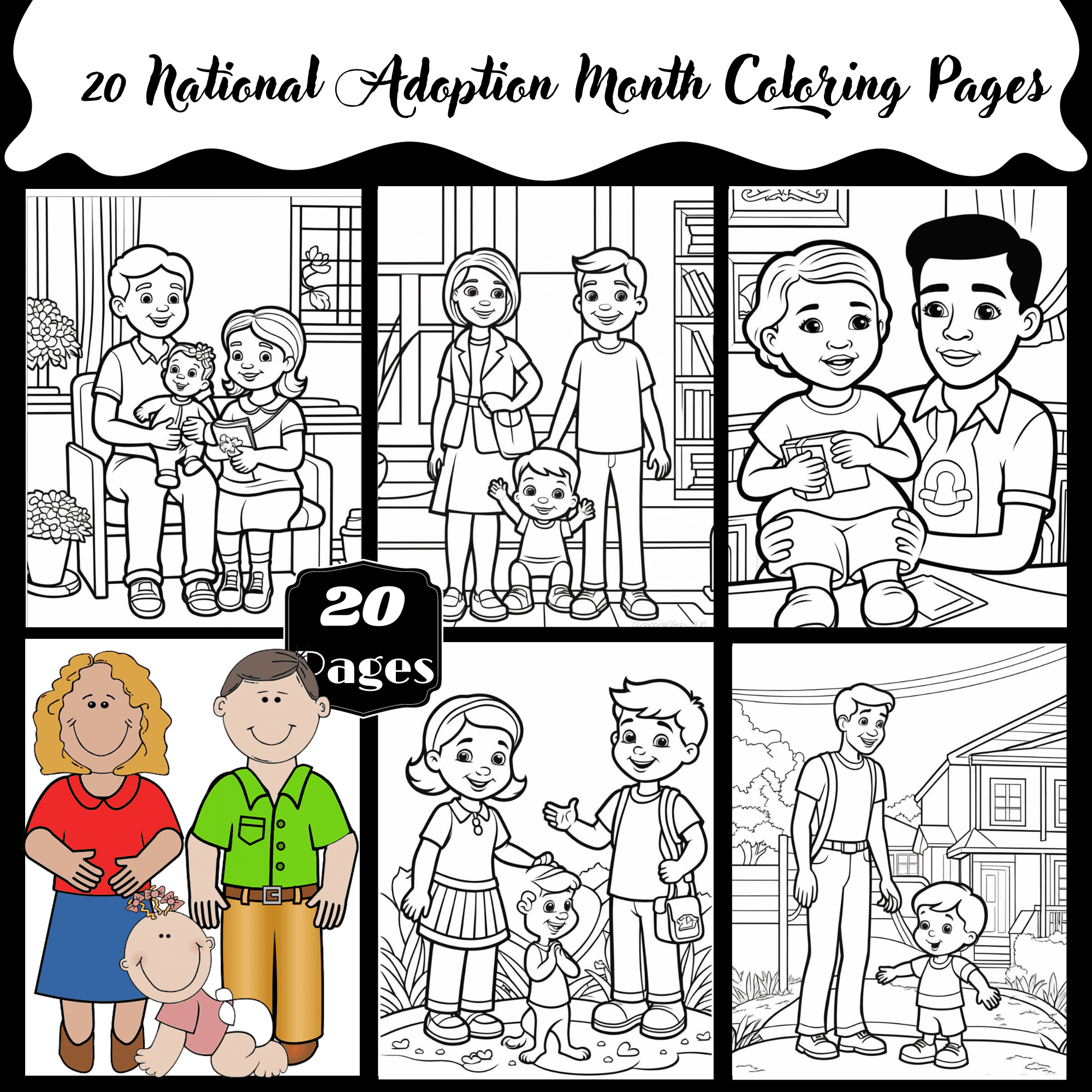 printable coloring pages family