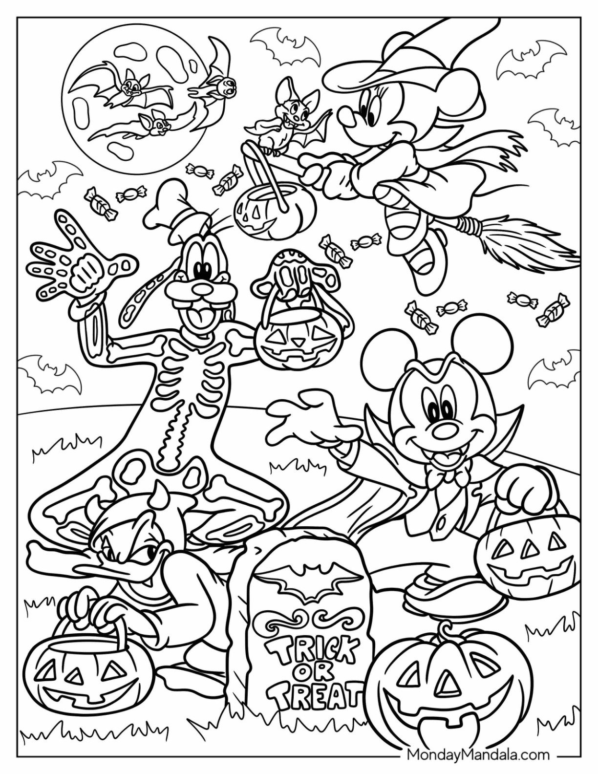 free printable coloring pages for halloween