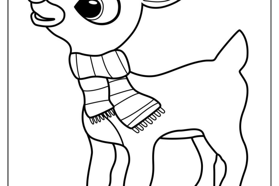 24 Rudolph Coloring Pages Free PDF Printables
