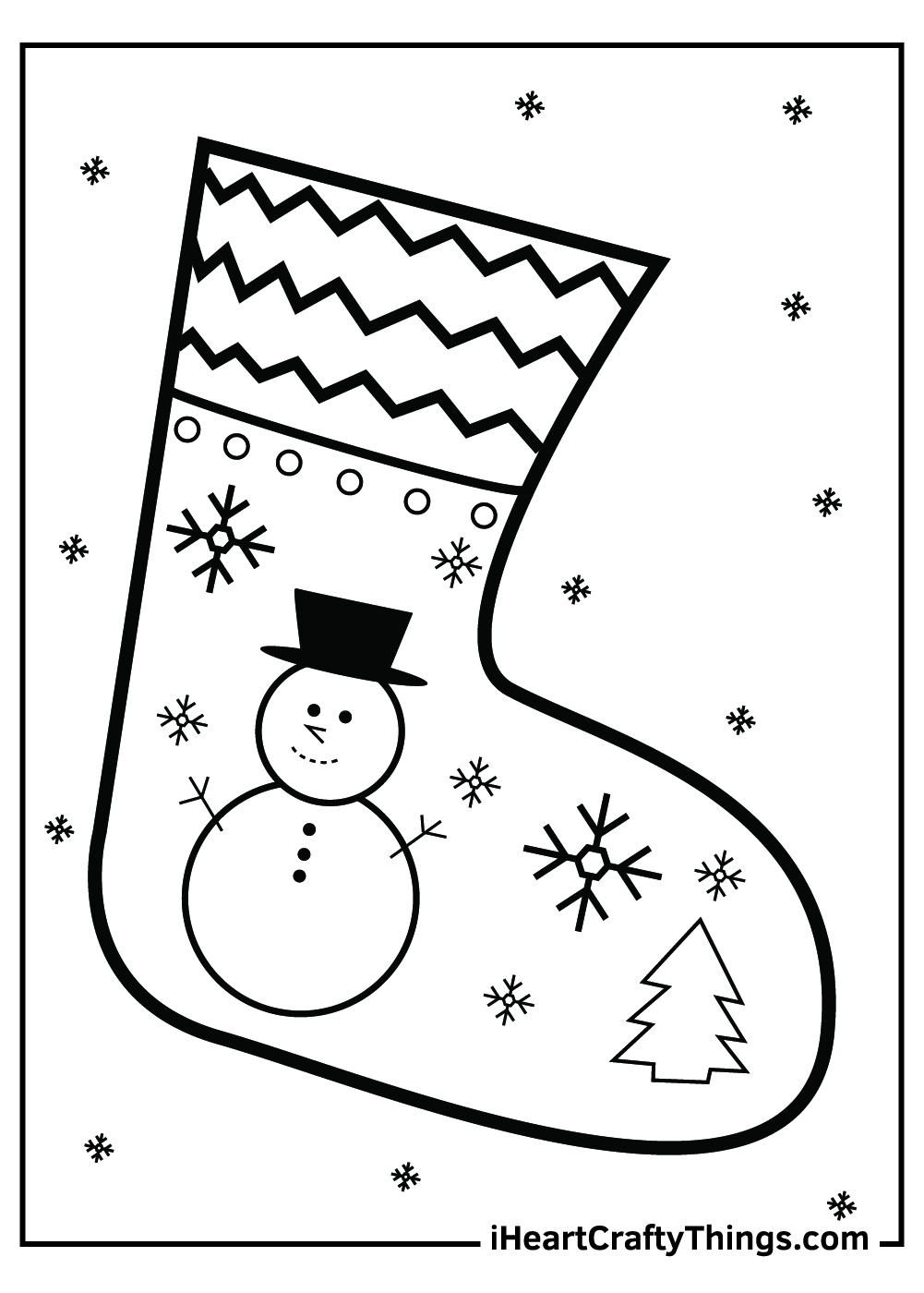 stocking template to color