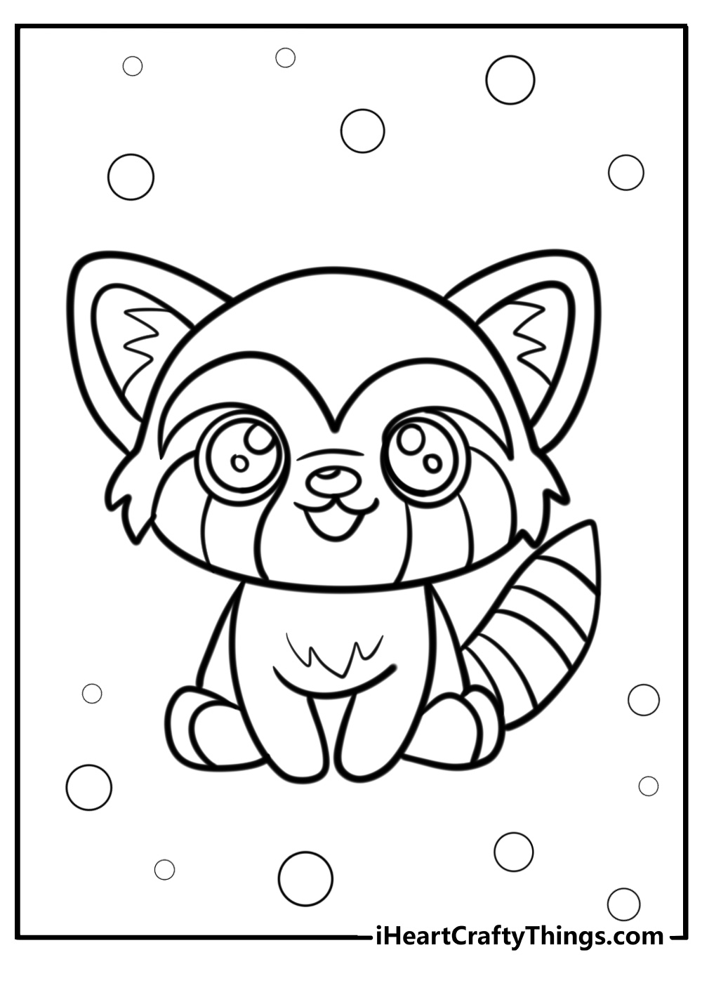 a pic of a red panda standing to color