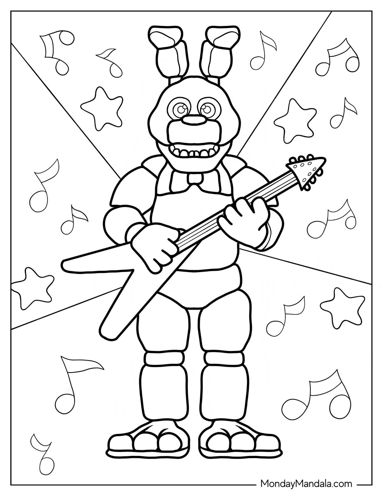 printable coloring pages five nights at freddy's