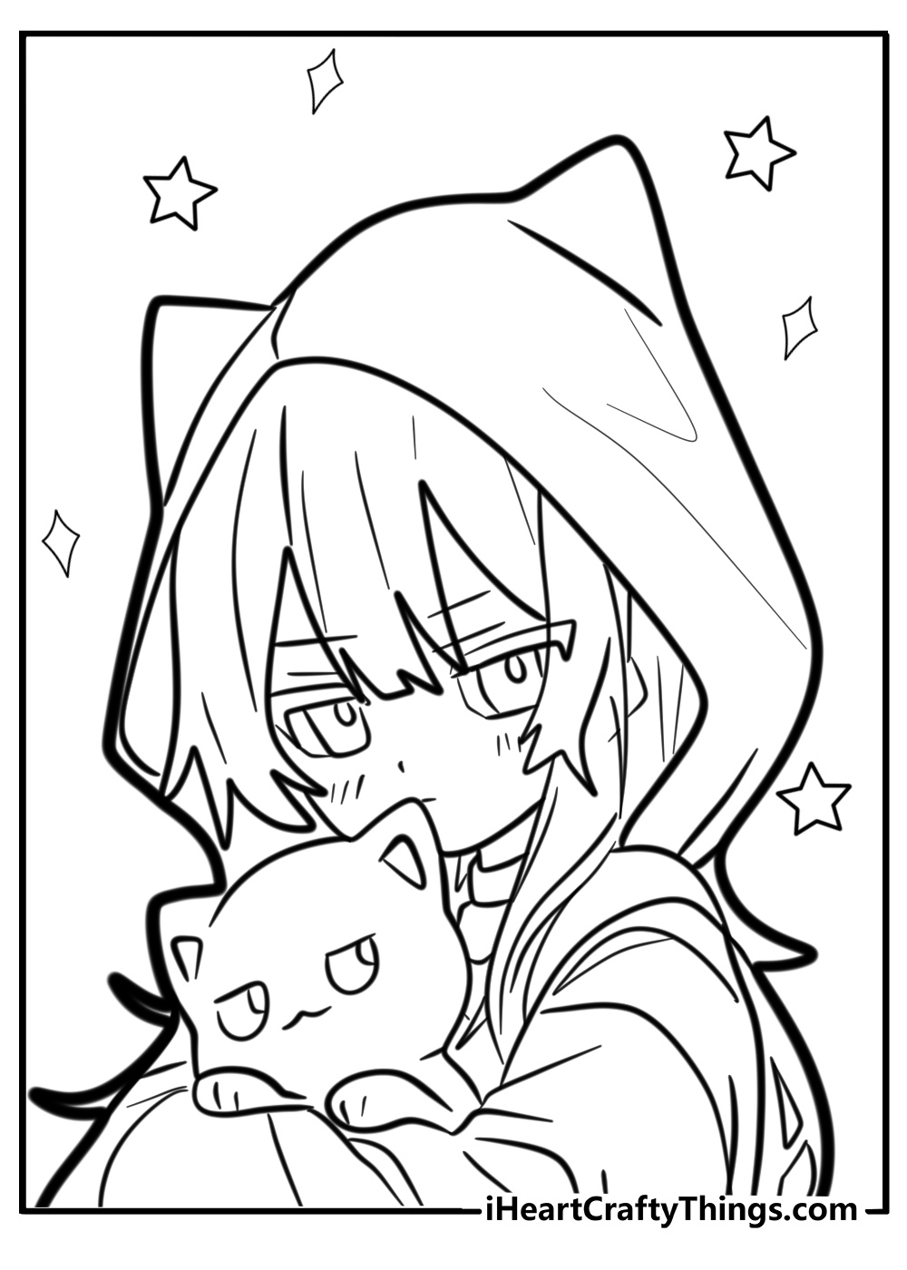 free anime coloring pages