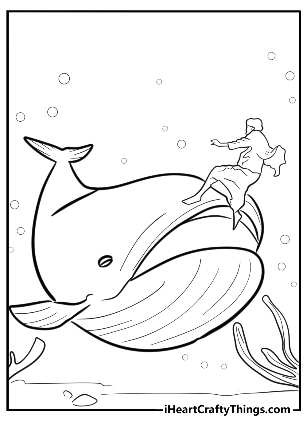coloring page of jonah and the whale