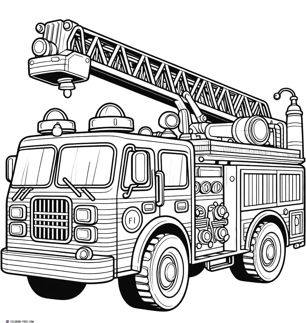 fire truck coloring pages free