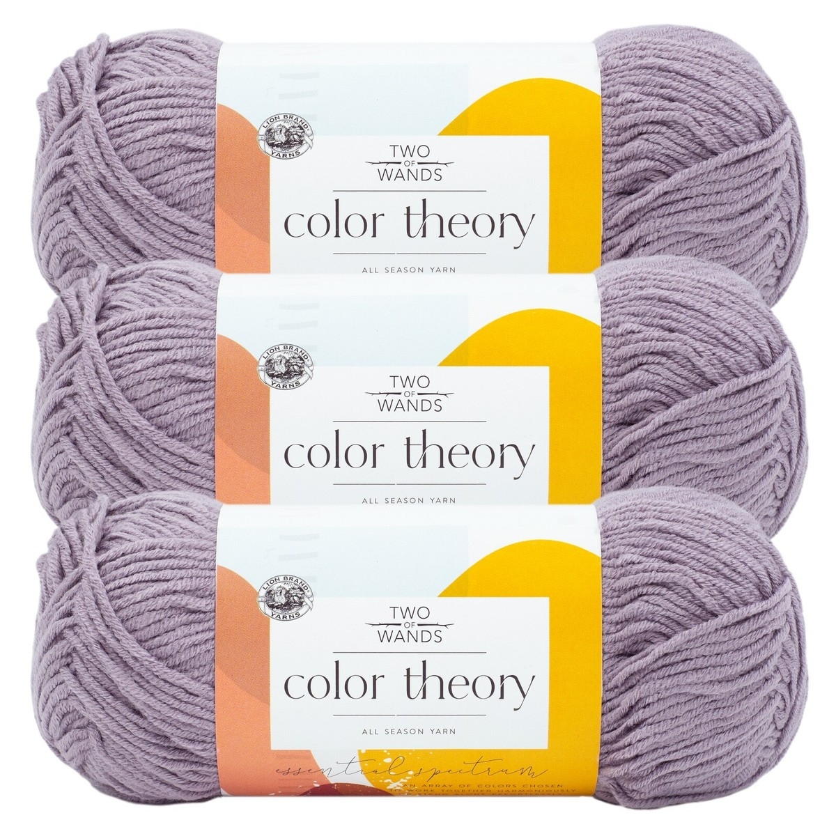  3 Pack Lion Brand Yarn 619 152AI Two Of Wands Color Theory Yarn Provence