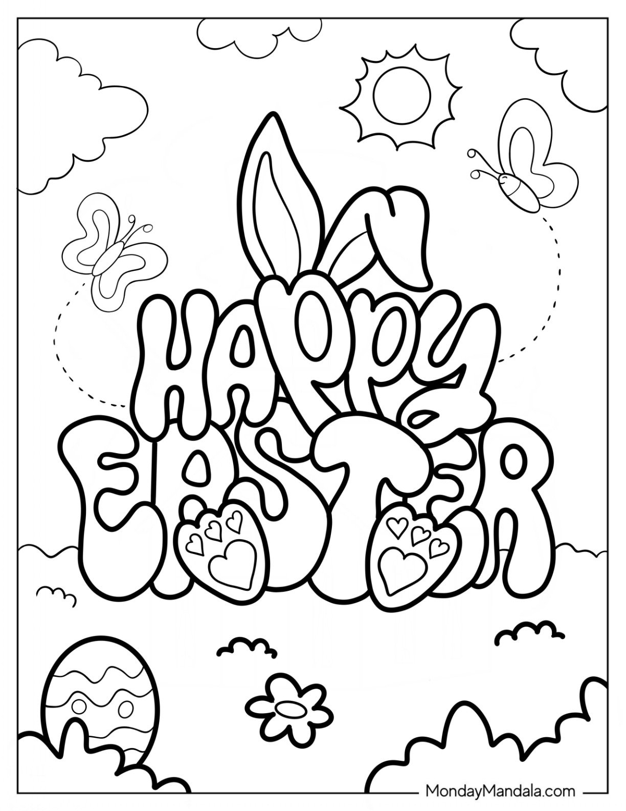 easter coloring pages printable free