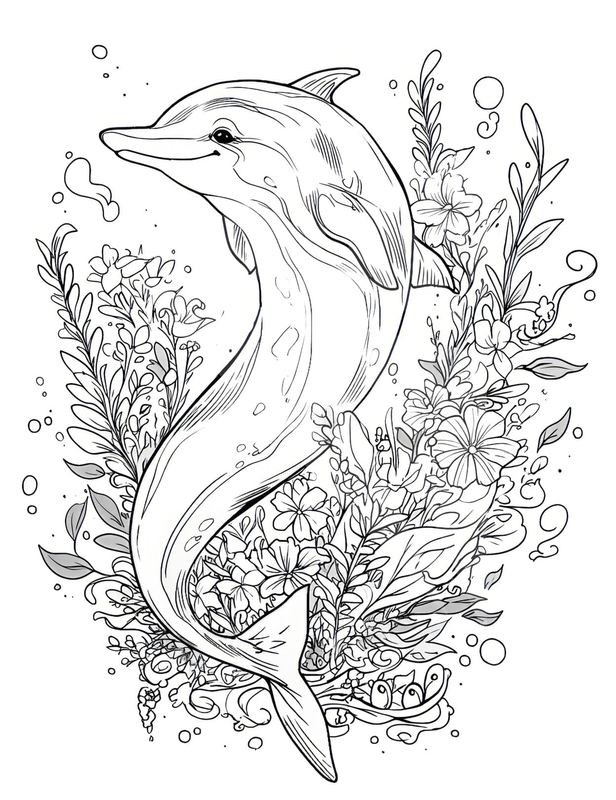 32 Dolphin Coloring Pages For Kids And Adults Our Mindful Life