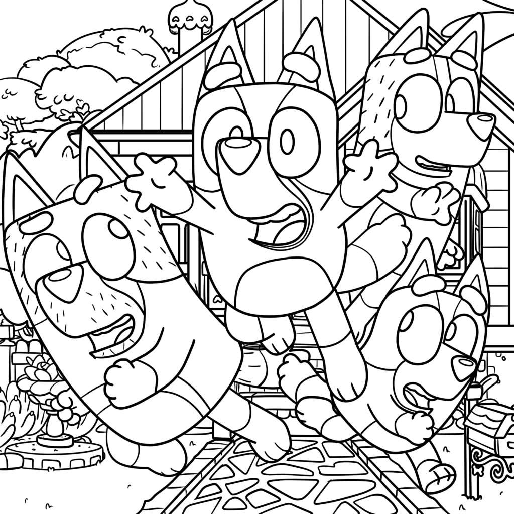 bluey coloring pages printable
