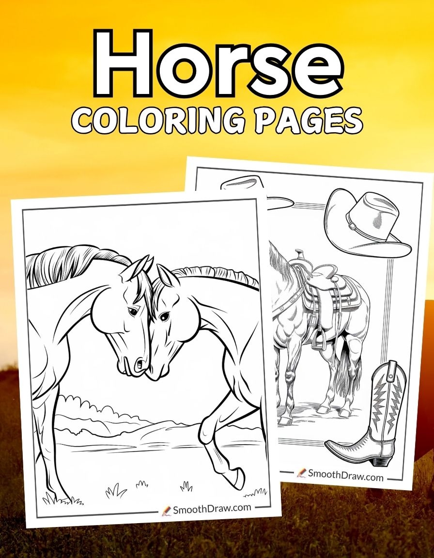 horse coloring books printable