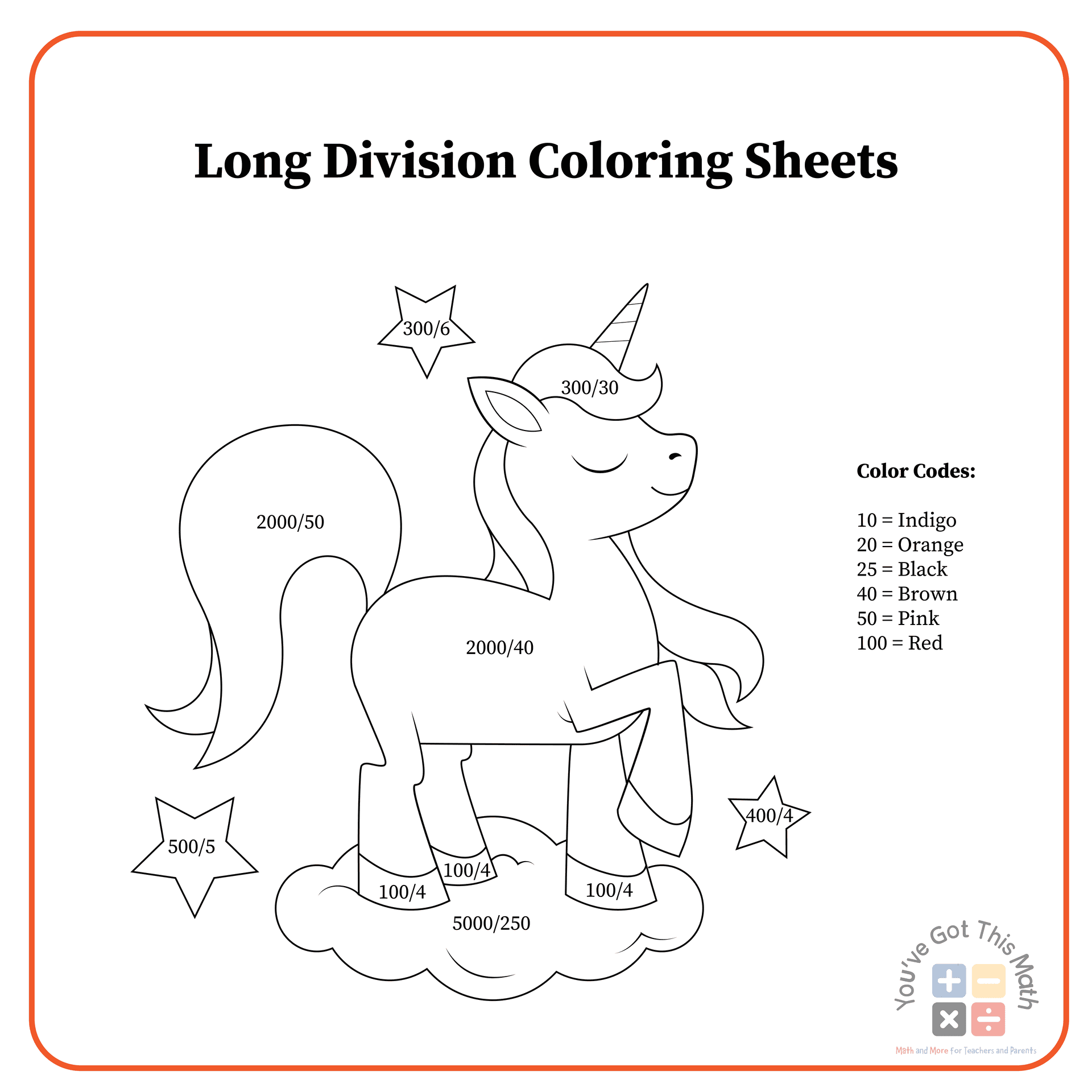 5 Free Division Coloring Worksheets Fun Activities