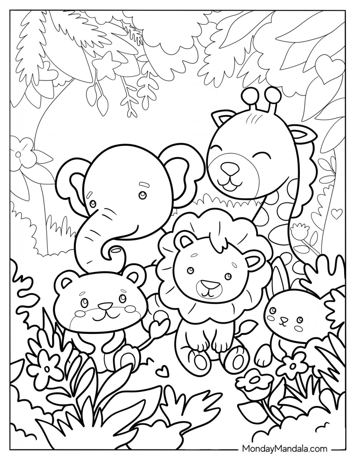 50 Cute Coloring Pages Free PDF Printables 