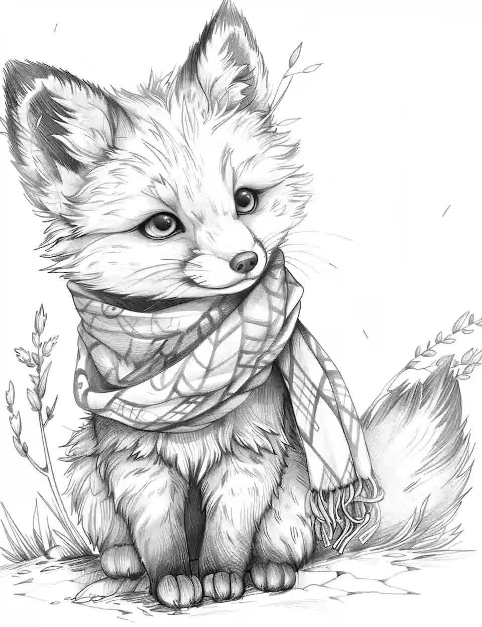 50 Little Forest Animals Wearing Clothes Woodland Animals Coloring Pages Adults Kids Instant Download Grayscale Coloring Book