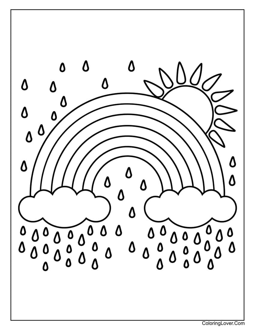 printable rainbow coloring pages