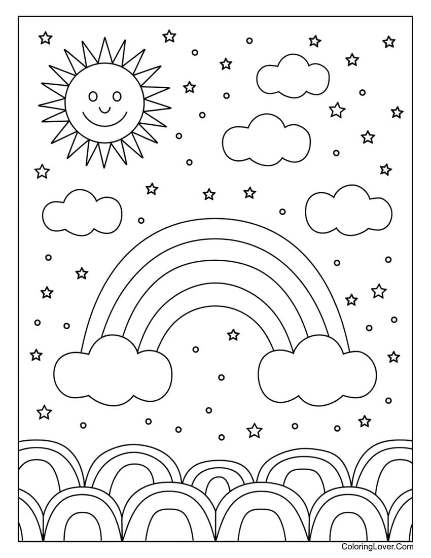 51 Rainbow Coloring Pages Free Printables For Kids 