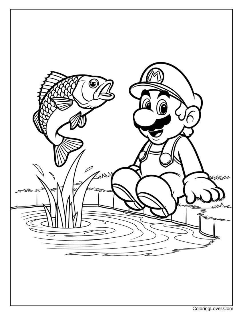 free mario printable coloring pages