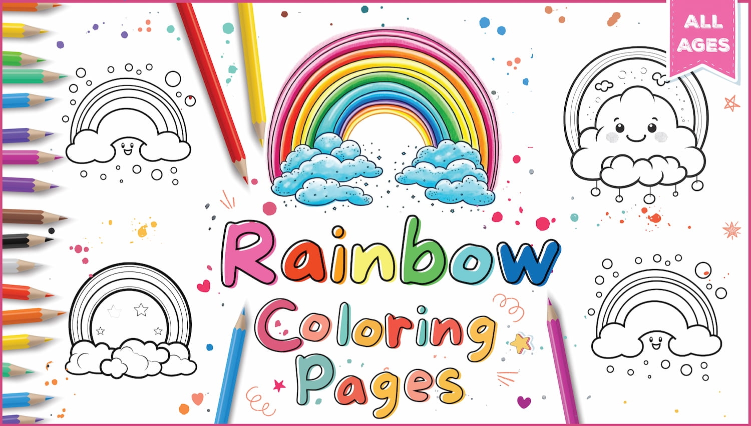 rainbow printable coloring