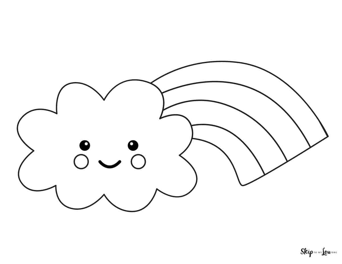 rainbow coloring sheet printable