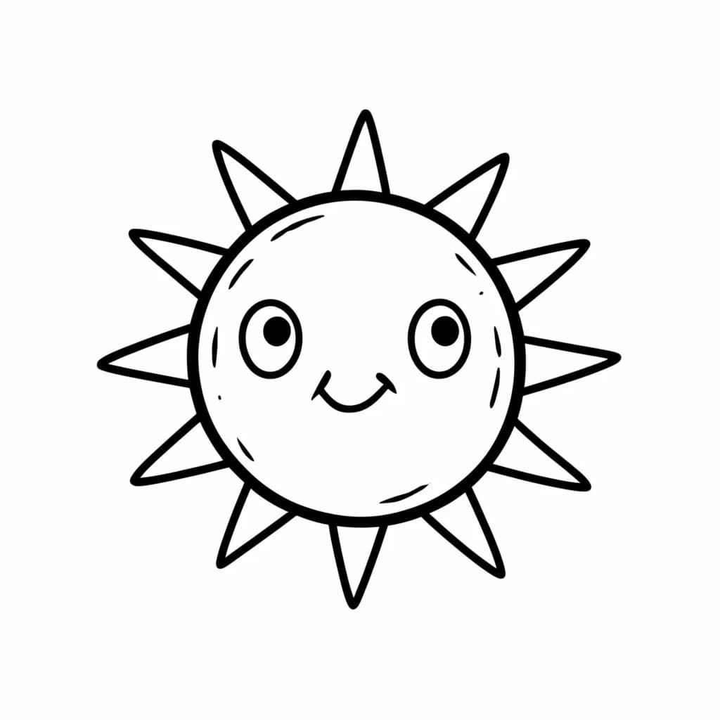 coloring picture of sun
