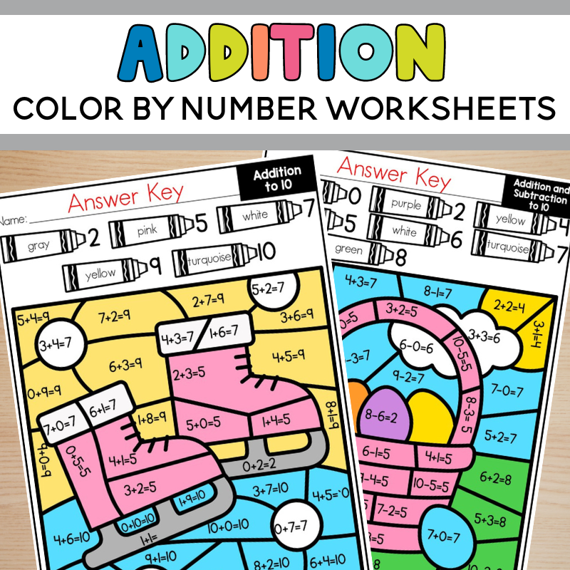 color by adding worksheets