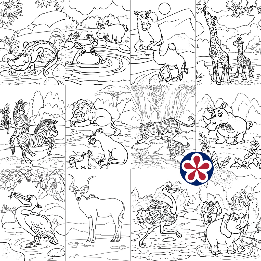 coloring pictures of african animals