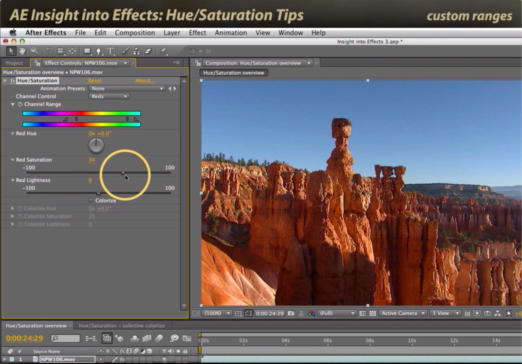 After Effects Classic Course Hue Saturation Tips By Chris And Trish Meyer ProVideo Coalition