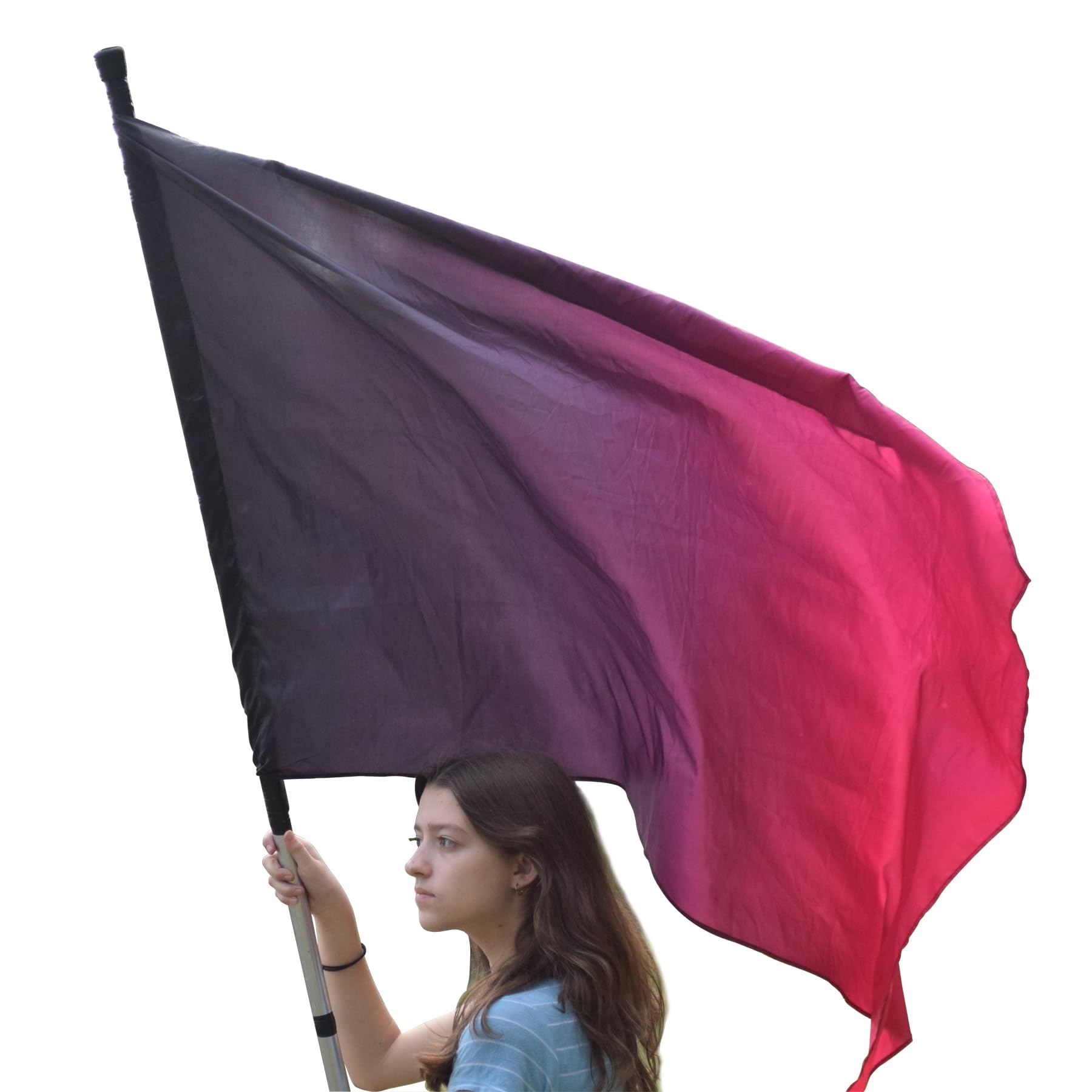 Amazon Color Guard Flags With Pole Lightweight Spinning Flags For Performances 3 Colors Pink Patio Lawn U0026 Garden